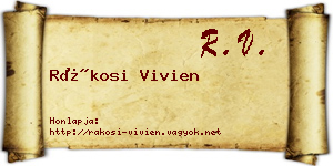 Rákosi Vivien névjegykártya