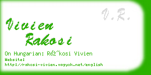 vivien rakosi business card